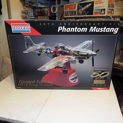 NIOB 1/32 MONOGRAM 0067 50TH ANNIVERSARY P-51 PHANTOM MUSTANG  PLANE MODEL - Image 1 of 4