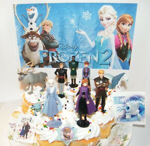 Disney Frozen 2 Movie Cake Toppers 13 Set 10 Figures Elsa Anna New Characters