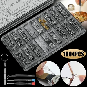 Eyeglass Screws Nut Nose Pads Screwdriver Watch Glasses Optical Repair Tool Kit - Picture 1 of 12