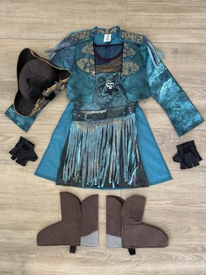 Disney Store Descendants Uma Halloween Costume Hat Dress Faux Leather Jacket 7/8 - Image 1 of 4