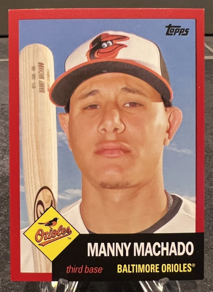 2016 Topps Archives Manny Machado Red Parallel #1/50 Baltimore Orioles - Image 1 of 3
