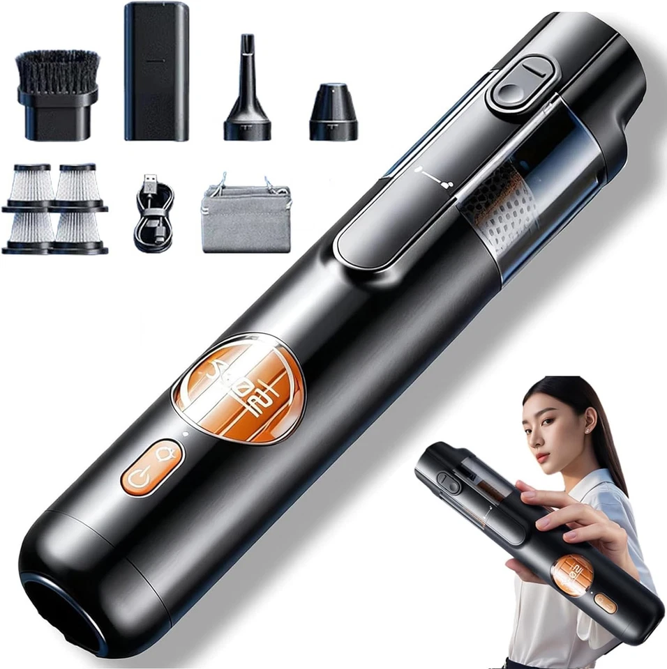 5in1 Smart Handheld Vacuum Cleaner Kit,Car Portable Mini Cordless Vacuum Suction - Image 1 of 4