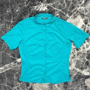 Arcteryx Hemd Damen XL Blau Fernie Kurzarm Knopf Nylon Performance Wandern - Bild 1 von 6