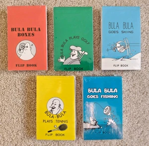 Bula Bula flipbooks x5  MINT/ SEALED  Massimo Indrio flicker flick flip books - Picture 1 of 6