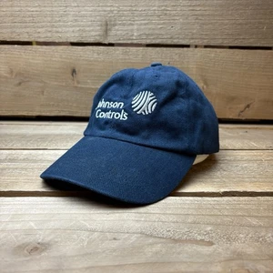 Vintage Distressed Johnson Controls Blue Mechanics Strapback Work Hat Cap - Picture 1 of 7
