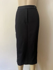 SABA Black Tailored Midi Pencil Skirt 6 - Picture 1 of 3