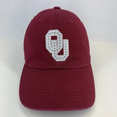 OU Silver Dots Hat Women Oklahoma Sooners Red Captivating Strapback Baseball Cap - Image 1 of 4
