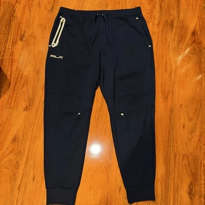 RLX Ralph Lauren Men's Jogger Pants Navy Blue Size XL Wicking Drawstring - Image 1 of 4