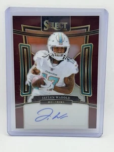 2023 Panini Select Jaylen Waddle Signatures Maroon Prizm /75 Dolphins - Picture 1 of 2