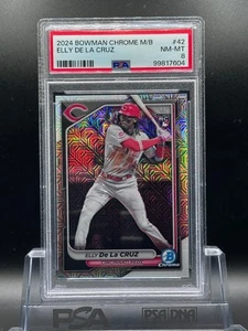 2024 BOWMAN CHROME M/B ELLY DE LA CRUZ #42 RC PSA 8 NM-MT - Picture 1 of 2