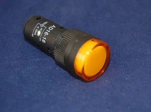 2PCS Pilot light Yellow Led Lamp 16mm Screw Terminal 12V AC/DC - Picture 1 of 3