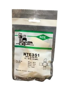NTE351 NPN - Si, RF PO, Po - 25w 175MHz Replaces ECG351 SK3177 - Picture 1 of 1