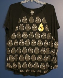 New Disney Parks STAR WARS BB-8 BB-9E Droid Tee Top T-Shirt Misses XXL - Picture 1 of 1