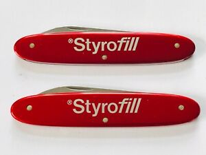 2x Victorinox ALOX Styrofill RED Secretary Watch Opener Smooth Swiss Army Knife