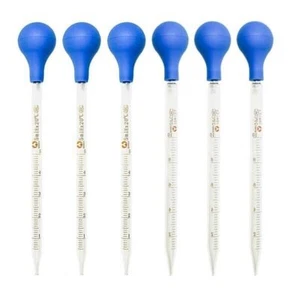 Graduated Dropper 1-10PCS lab glassware Rubber Cap Pipette 1-10ml Laboratory - Picture 1 of 15