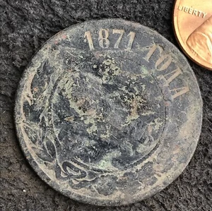 5 Kopeks 1871 Imperial RUSSIA Russian Copper Original - Picture 1 of 2