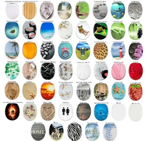 WC SITZ TOILETTENDECKEL KLODECKEL TOILETTENSITZ DECKEL MIT ABSENKAUTOMATIK - Bild 1 von 104