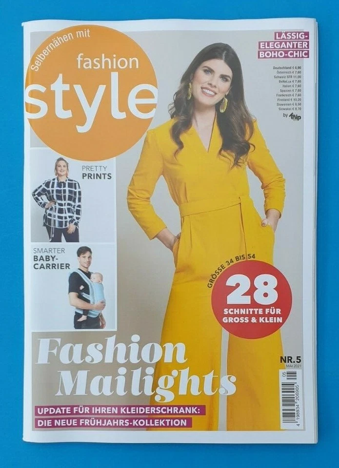 Fashion Style Mai 5/2021 mit unbenutztem Schnittmuster!!! NEU + ungelesen