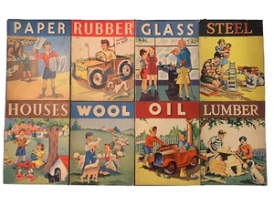 Vintage Lot of 8 Books Whitman Publishing Co 1940  Rubber, Paper, Glass, Steel+ - Picture 1 of 11