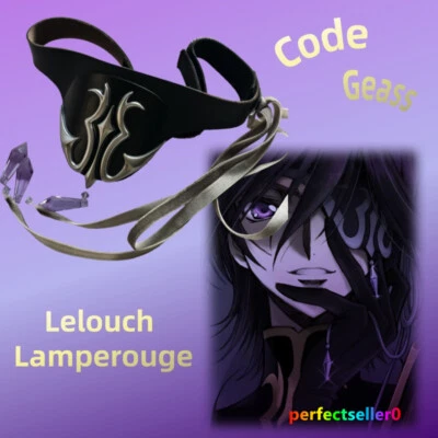 Code Geass Lelouch of the Rebellion Eye Mask Leather PU FRP Cosplay Props Gifts - Image 1 of 4