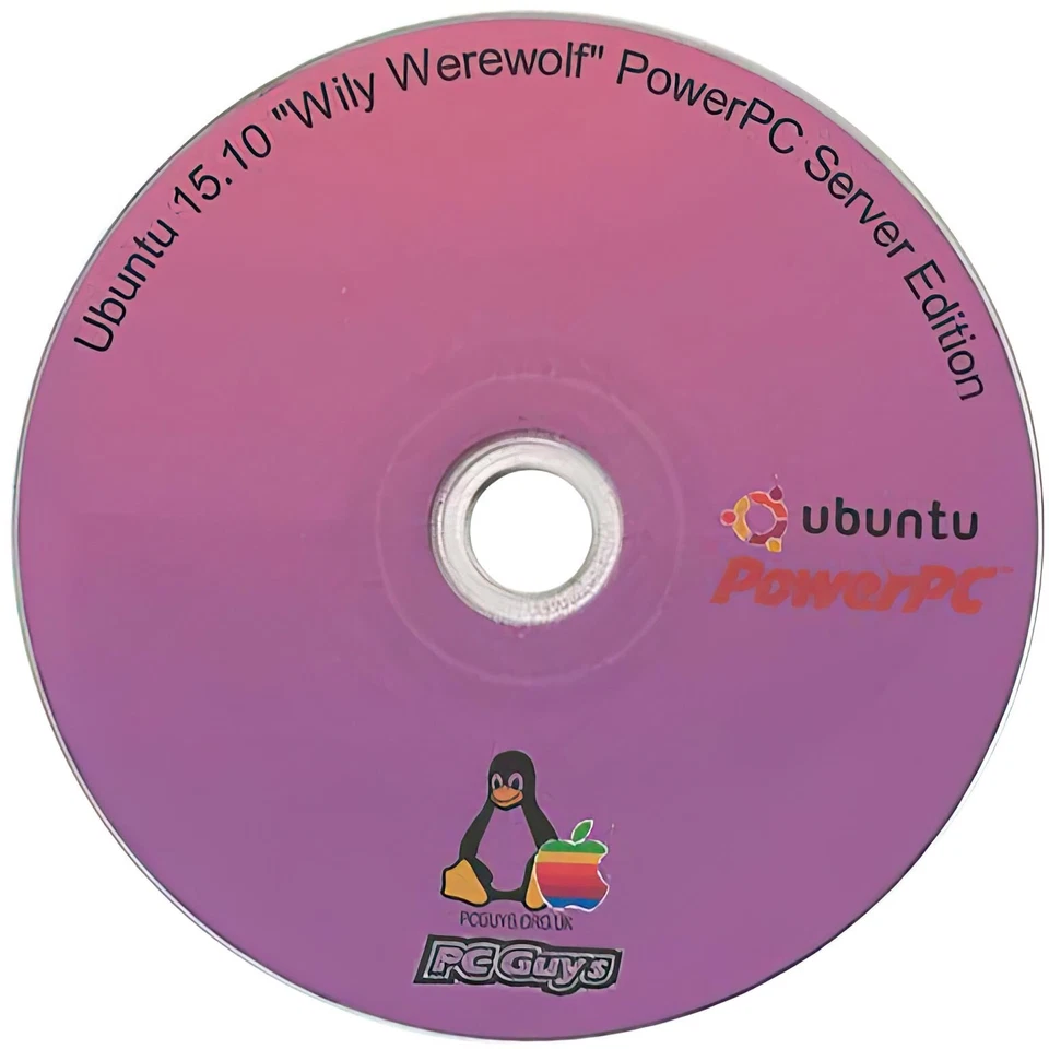 Ubuntu 15.10 Wily Werewolf PowerPC Server CD Apple Mac G4 G5 iMac - Image 1 of 1