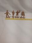 Set Of 4Greenbrier International Toy Plastic Army Men-Military Soldier-4" Brown 