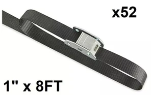 🔥🔥52 x 1"x 8' Lashing Straps Cargo Luggage Tie Down Cam Buckle Car Roof Rack✳️ - Picture 1 of 2