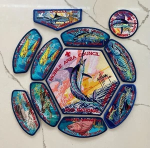 Boy Scout 2013 National Jamboree Mobile Area Council (Guy Harvey) patch set - Picture 1 of 1