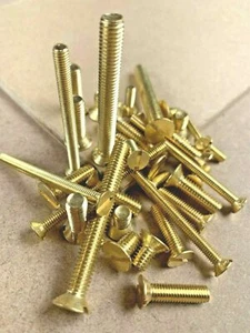 TORNILLOS DE MÁQUINA LATÓN SÓLIDO RANURA CONTRAHUNDIDO RANURA PERNOS CABEZAL CSK M3 M4 M5 M6 - Imagen 1 de 4