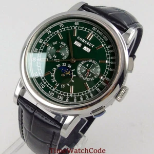 Corgeut 42mm Reloj Hombre Automático Día/Fecha Mes Año Día/Noche Multifunción - Imagen 1 de 33