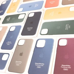 Véritable étui Apple iPhone 15 / Plus / Pro / Pro Max silicone et tissu fin MagSafe - Photo 1 sur 26