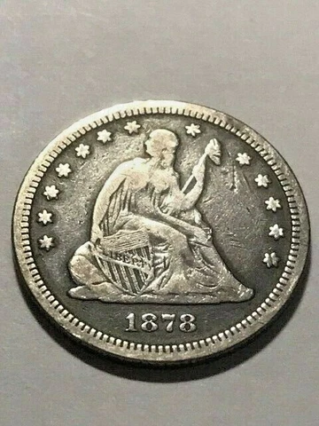 1878 Seated Liberty Silver Quarter F++ #7547 Cover