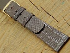 Hadley Roma Vintage 19mm Brown Lizard Watch Band w Gold Tone Buckle Unused NOS