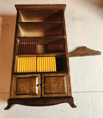 Mini Librería Miniatura Decoración Hogar Casa de Muñecas con 3 Libros 6.5" Foto 1 de 4