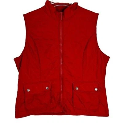 Chaleco Gander Mountain acolchado con cremallera completa en naranja oscuro para mujer XL Foto 1 de 4