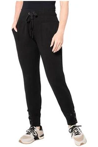 Cuddl Duds Women's Comfortwear Button Hem Joggers Black - Picture 1 of 1