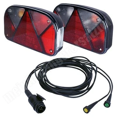 Aspöck Multipoint 2 Anhänger Rückleuchten Rücklichter Set mit 13pol 4m Kabelsatz - Bild 1 von 4