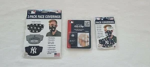 New NY Yankees baseball men face coverings & go-clip adjustable for masks lot - Picture 1 of 2