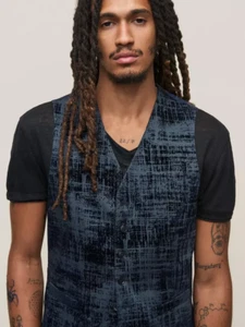 498 $ brandneu neu mit Etikett John Varvatos Wooster Weste Jacke EU48 US38 - Bild 1 von 11