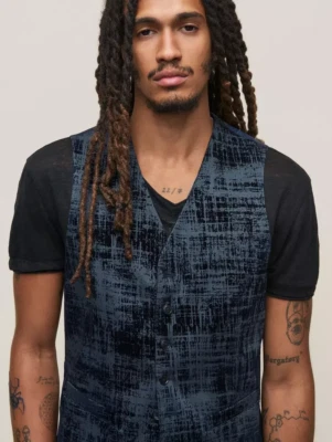 $498 Nuevo Con Etiquetas John Varvatos Wooster Chaleco Chaqueta EU52 US42 Foto 1 de 4