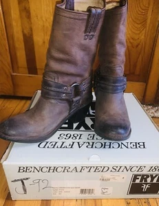 Frye Western Harness Mid Rise Boots. Color Smoke. Size 8 US. - Picture 1 of 7