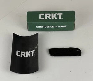 CRKT 6425 Lockback Black Folding Pocket Knife Compact - Picture 1 of 13