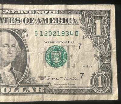 $1 Fancy Birthday/Anniversary Note December 2nd, 1934 (12/2/1934) (G12021934D) - Image 1 of 4