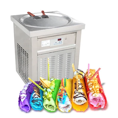 Kolice 55cm (22") sartén redonda máquina de helado frito, máquina de helado enrollado Foto 1 de 4
