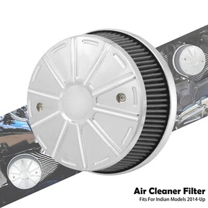 Chrome High Flow Intake Air Cleaner Filter For Indian Vintage Chief Chieftain - Picture 1 of 18