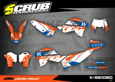 KTM Dekor EXC 125 200 250 300 400 450 530R 2008 2009 2010 2011 Aufkleber SCRUB - Bild 1 von 4