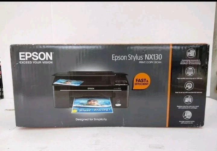 Epson NX130 Stylus All-in-One Color Inkjet Printer.  NEW FACTORY SEALED  - Image 1 of 1