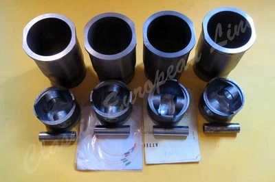 A set of 4 Renault 15 TS, 17 TL TA, 77mm pistons with liners / chemise. NOS. - Image 1 of 4