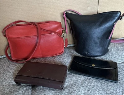Vintage Coach Lot Of 2 Bags 2 Wallets - Image 1 of 4