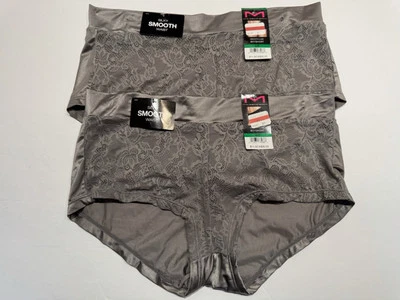 NWT Maidenform Smooth Luxe Boyshort Panties 40872 7 L Gray 2 Pairs - Image 1 of 4